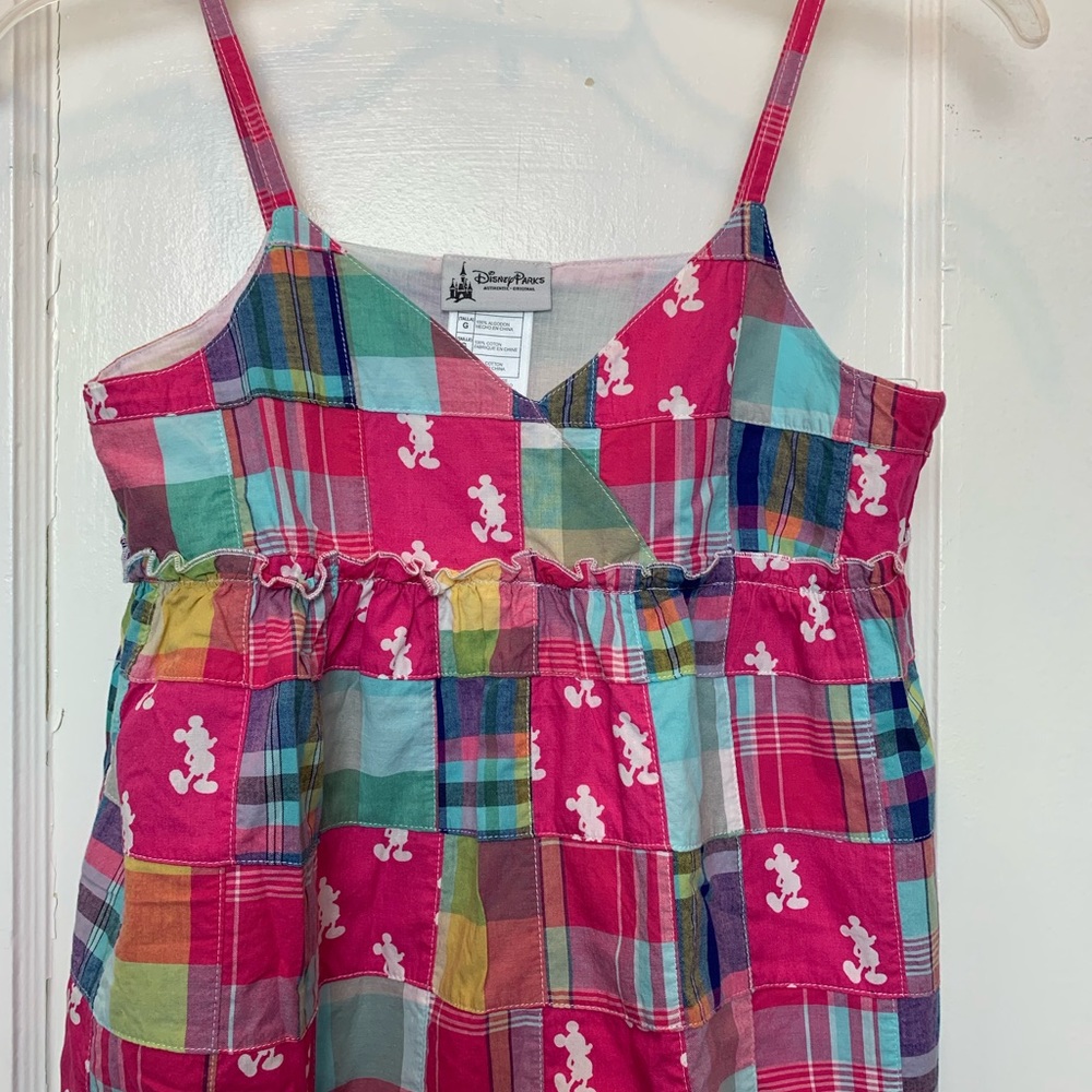 Disney Parks Dress Pink multi colored plaid